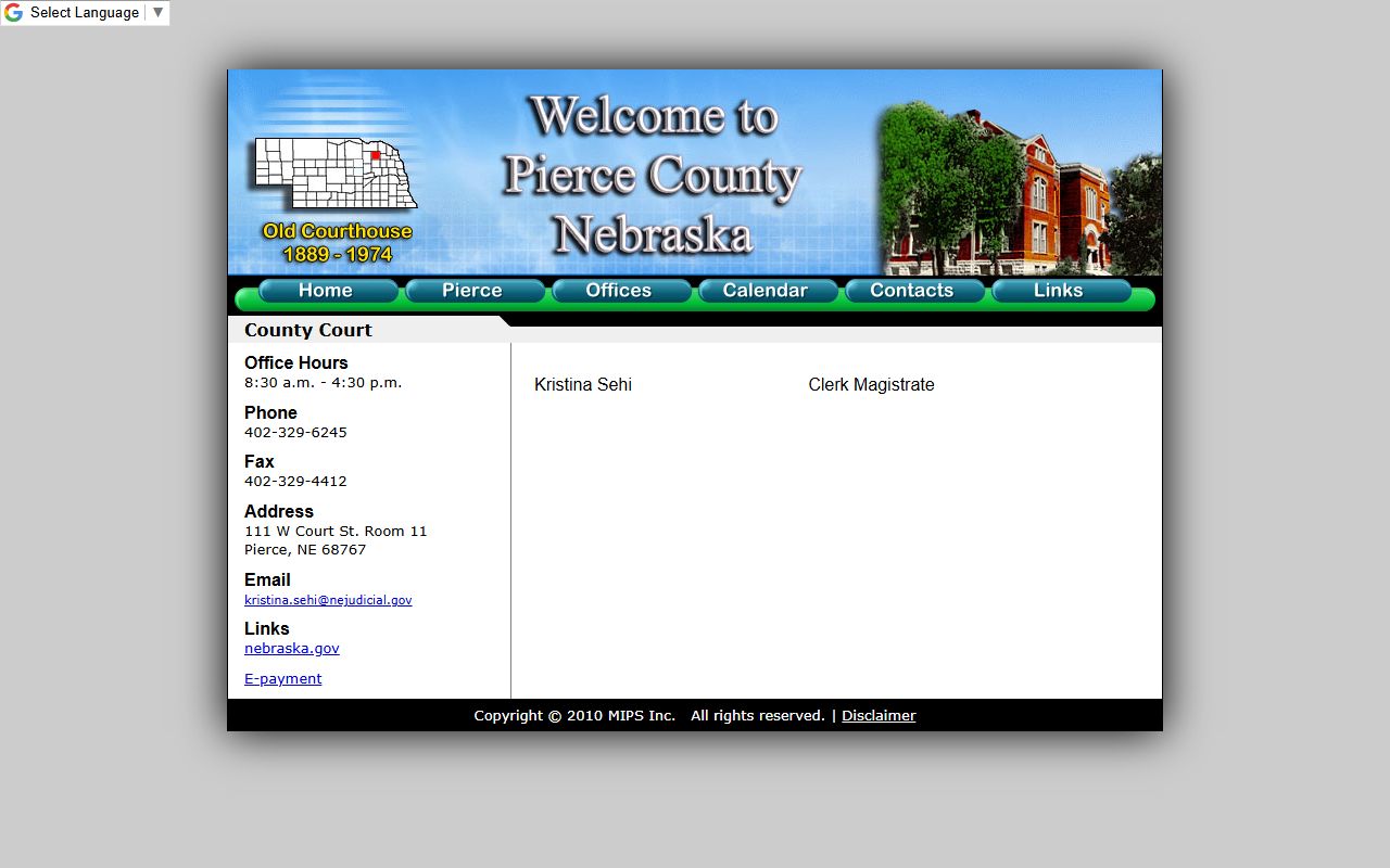 Pierce County court records after arrest county court contact page
